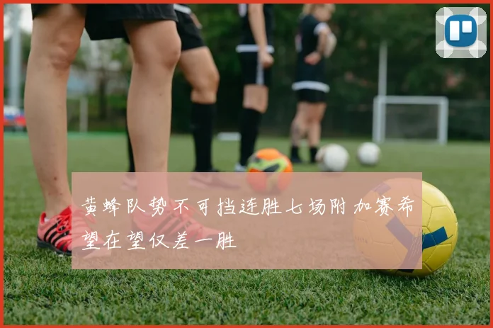 黄蜂队势不可挡连胜七场附加赛希望在望仅差一胜